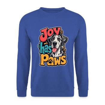 Dogge - Unisex Pullover - Royalblau - Vorne - Alina (178cm) & Michal (187cm)