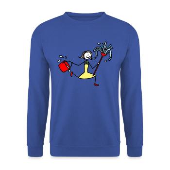 Femme de ménage - Sweat-shirt Unisexe - bleu royal - Devant - Alina (178cm) & Michal (187cm)