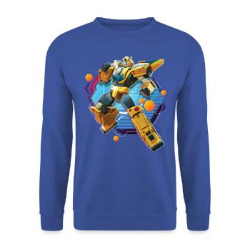 Transformers Earth Spark Charactère Bumblebee - Sweat-shirt Unisexe - bleu royal - Devant - Alina (178cm) & Michal (187cm)