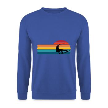 Silhouette de wakeboard - Sweat-shirt Unisexe - bleu royal - Devant - Alina (178cm) & Michal (187cm)