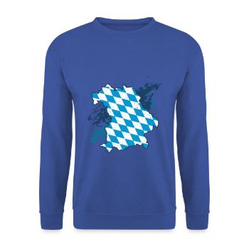 Bayern - Unisex Pullover - Royalblau - Vorne - Alina (178cm) & Michal (187cm)