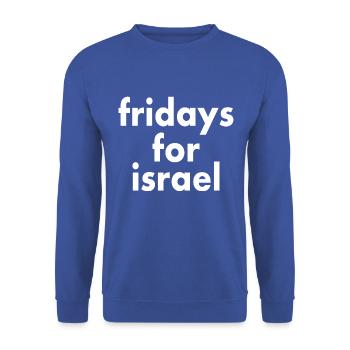 Fridays for israel - Unisex Sweatshirt - royal blue - Front - Alina (178cm) & Michal (187cm)