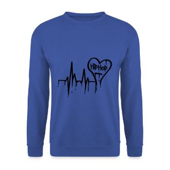 Hip-hop old-school heartbeat - Unisex Sweatshirt - royal blue - Front - Alina (178cm) & Michal (187cm)