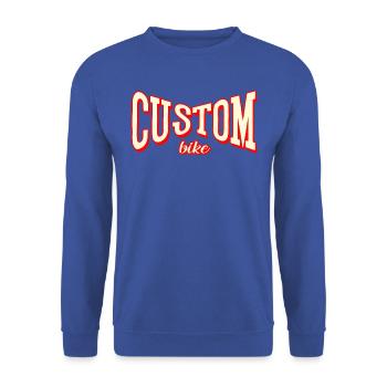 custom bike biker tour rock bobber tuner tuning - Unisex Pullover - Royalblau - Vorne - Alina (178cm) & Michal (187cm)