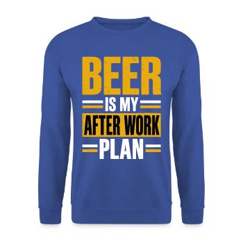 Bier Humor Bierliebe Spruch Bierfan Geschenk - Unisex Pullover - Royalblau - Vorne - Alina (178cm) & Michal (187cm)