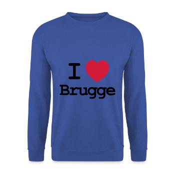 J'aime Bruges - Sweat-shirt Unisexe - bleu royal - Devant - Alina (178cm) & Michal (187cm)