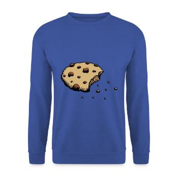 Cookie biscuit with crumbs nibbles pastry present - Unisex Sweatshirt - royal blue - Front - Alina (178cm) & Michal (187cm)