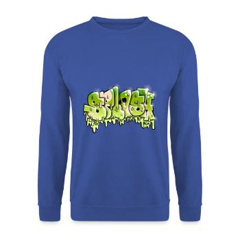 Splash Graffiti - Unisex Sweatshirt - royal blue - Front - Alina (178cm) & Michal (187cm)