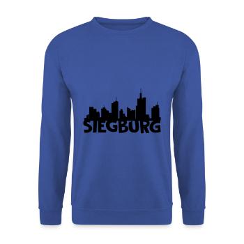 Siegburg Skyline - Unisex Pullover - Royalblau - Vorne - Alina (178cm) & Michal (187cm)
