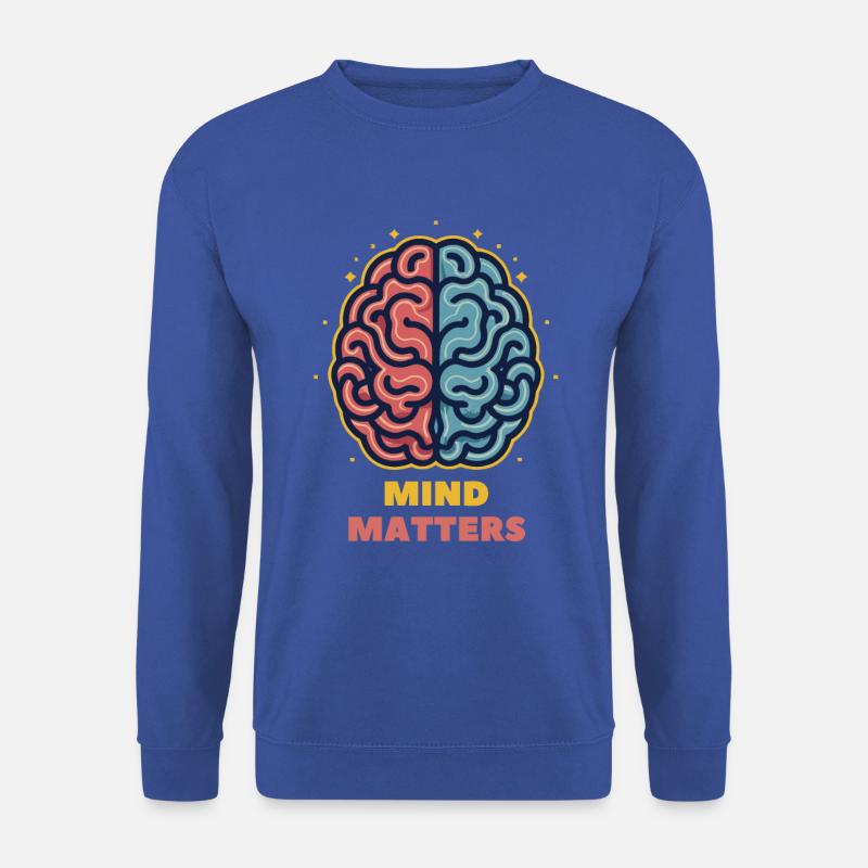Mind Matters - Brain Illustration - Unisex Sweatshirt - royal blue