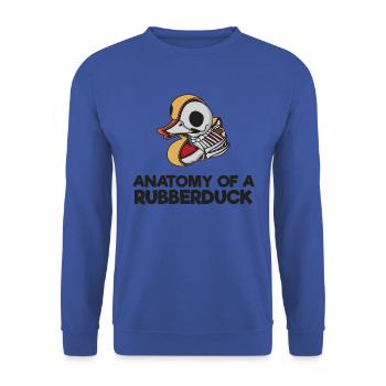 Anatomie d'un cadeau Rubberduck - Sweat-shirt Unisexe - bleu royal - Devant - Alina (178cm) & Michal (187cm)