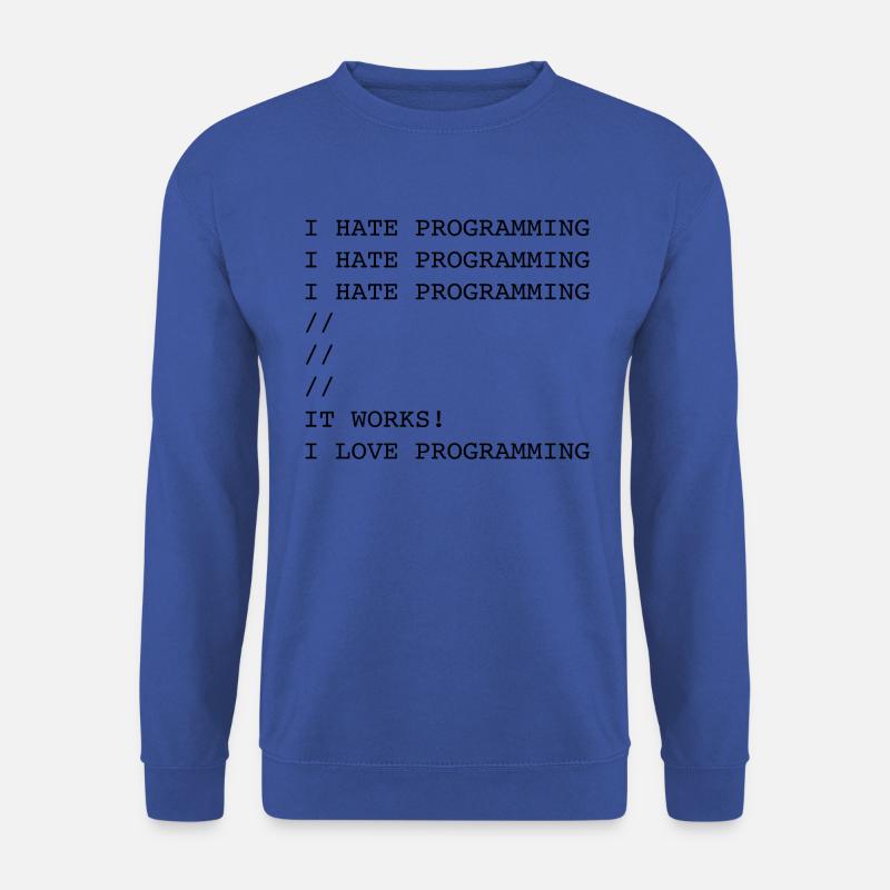 I Hate Programming - Unisex Sweatshirt - royal blue