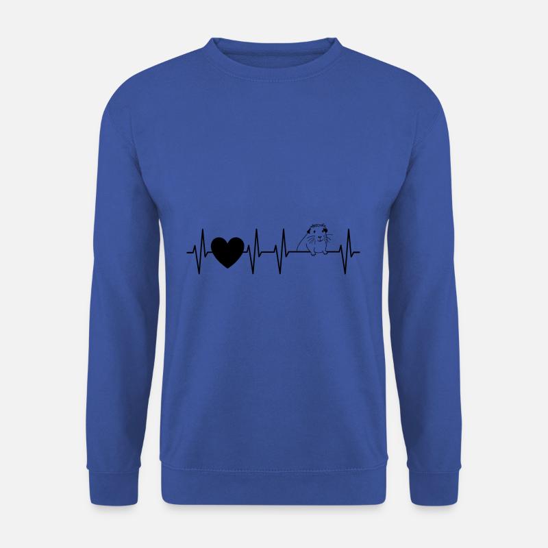 Herzschlag Meerschweinchen Geschenk - Unisex Pullover - Royalblau