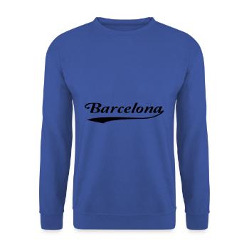 Barcelone - Sweat-shirt Unisexe - bleu royal - Devant - Alina (178cm) & Michal (187cm)