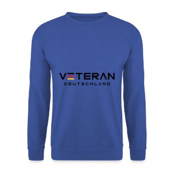 Veteran Deutschland Logo - Unisex Pullover - Royalblau - Vorne - Alina (178cm) & Michal (187cm)