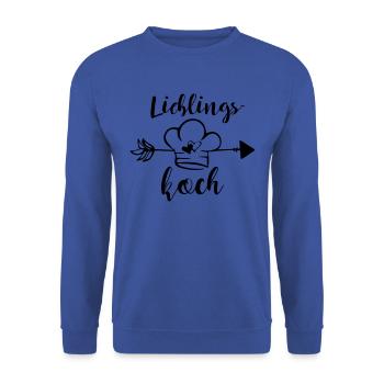 Lieblingskoch kochen Hobbykoch Spruch Geschenk - Unisex Pullover - Royalblau - Vorne - Alina (178cm) & Michal (187cm)