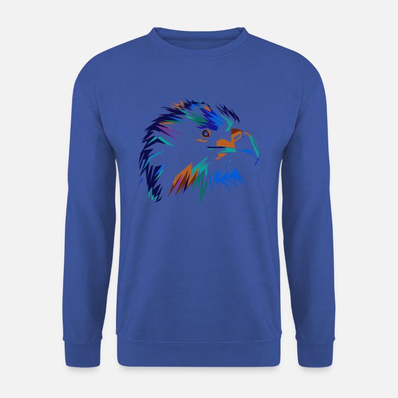 Falke in dunkel Bunt - Unisex Pullover - Royalblau