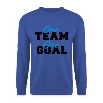Objectif de travail d'équipe Sport Objectif d'équipe - Sweat-shirt Unisexe - bleu royal - Devant - Alina (178cm) & Michal (187cm)