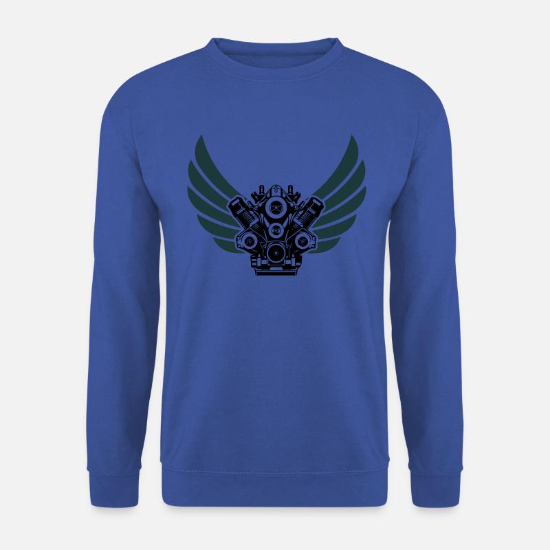 Motor mit Flügeln - Unisex Pullover - Royalblau