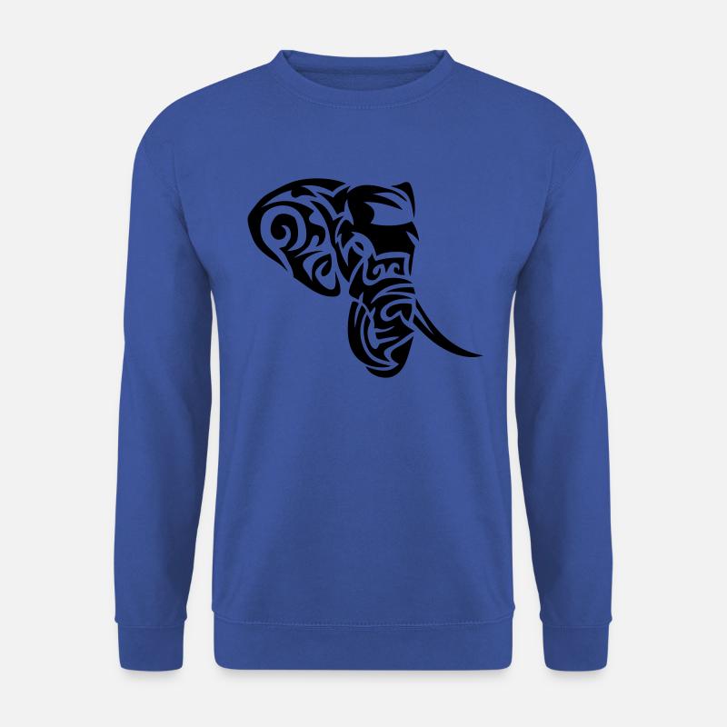 elephant tribal 402 - Unisex Pullover - Royalblau