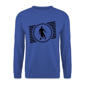 Fussball - Unisex Pullover - Royalblau - Vorne - Alina (178cm) & Michal (187cm)