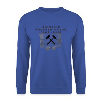 lore Prosper-Haniel Bergwerk Schichtende 2018 - Unisex Pullover - Royalblau - Vorne - Alina (178cm) & Michal (187cm)