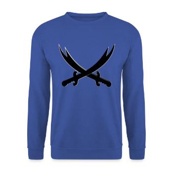 Ali Zülfikar - Unisex Sweatshirt - royal blue - Front - Alina (178cm) & Michal (187cm)