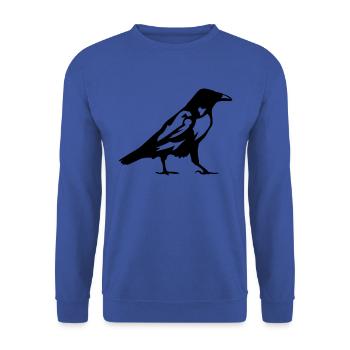 Vögel Rabe 1 - Unisex Pullover - Royalblau - Vorne - Alina (178cm) & Michal (187cm)