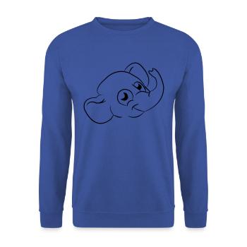 elephant - Unisex Sweatshirt - royal blue - Front - Alina (178cm) & Michal (187cm)