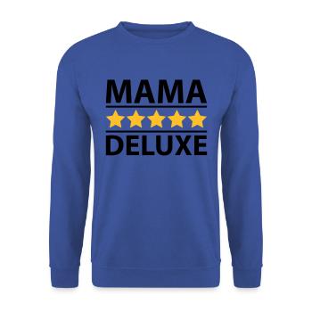 Mama Deluxe - Unisex Pullover - Royalblau - Vorne - Alina (178cm) & Michal (187cm)