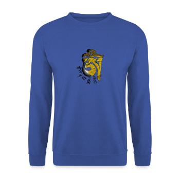 Bouddha d'or om - Sweat-shirt Unisexe - bleu royal - Devant - Alina (178cm) & Michal (187cm)