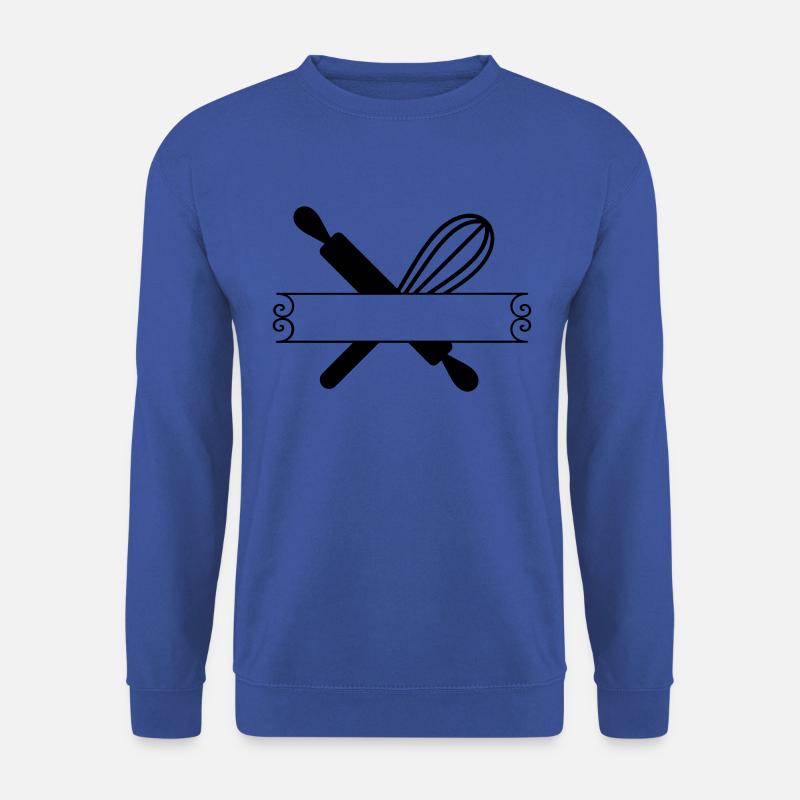 Graphic Baking Monogram - Unisex Pullover - Royalblau