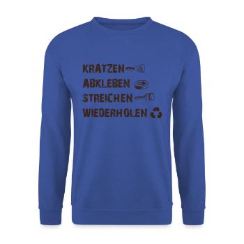 Lackierer Shirt · Anstreicher · Beruf Geschenk - Unisex Pullover - Royalblau - Vorne - Alina (178cm) & Michal (187cm)