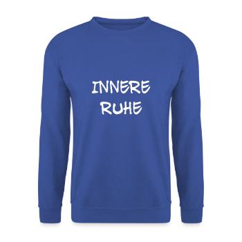 Gelassenheit - Unisex Pullover - Royalblau - Vorne - Alina (178cm) & Michal (187cm)
