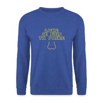 Luke, je suis ta paire - Sweat-shirt Unisexe - bleu royal - Devant - Alina (178cm) & Michal (187cm)