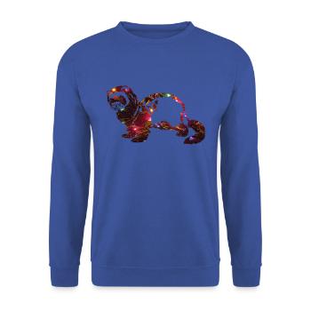 Marten with colorful pattern - Unisex Sweatshirt - royal blue - Front - Alina (178cm) & Michal (187cm)