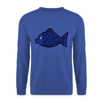 Blue fish - Unisex Sweatshirt - royal blue - Front - Alina (178cm) & Michal (187cm)