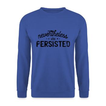 Néanmoins, le féminisme Les femmes Les femmes donnent le pouvoir aux femmes - Sweat-shirt Unisexe - bleu royal - Devant - Alina (178cm) & Michal (187cm)