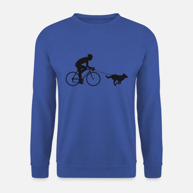 Fahrrad mit Hund - Unisex Pullover - Royalblau