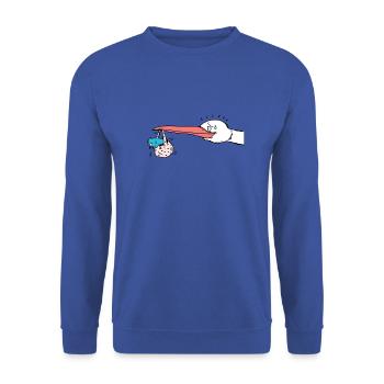 Rattle storks and children - Unisex Sweatshirt - royal blue - Front - Alina (178cm) & Michal (187cm)