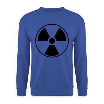 Radioactive Symbole radio-symbolique vecteur - Sweat-shirt Unisexe - bleu royal - Devant - Alina (178cm) & Michal (187cm)