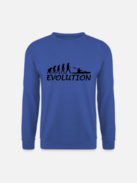 Evolution Kajak Kanu Kanuten paddeln Geschenk idee - Unisex Pullover - Royalblau