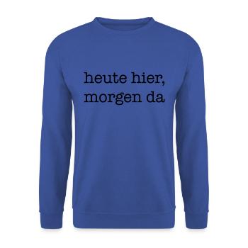 travel - Unisex Sweatshirt - royal blue - Front - Alina (178cm) & Michal (187cm)