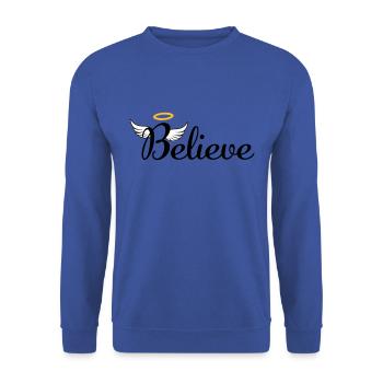 I believe in angels - Unisex Sweatshirt - royal blue - Front - Alina (178cm) & Michal (187cm)