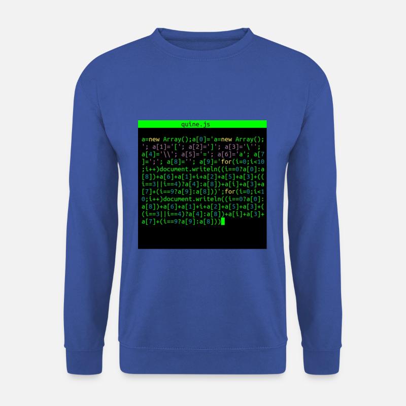 quine javascript - Unisex Pullover - Royalblau