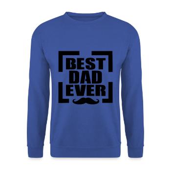 Best Dad Ever - Unisex Pullover - Royalblau - Vorne - Alina (178cm) & Michal (187cm)