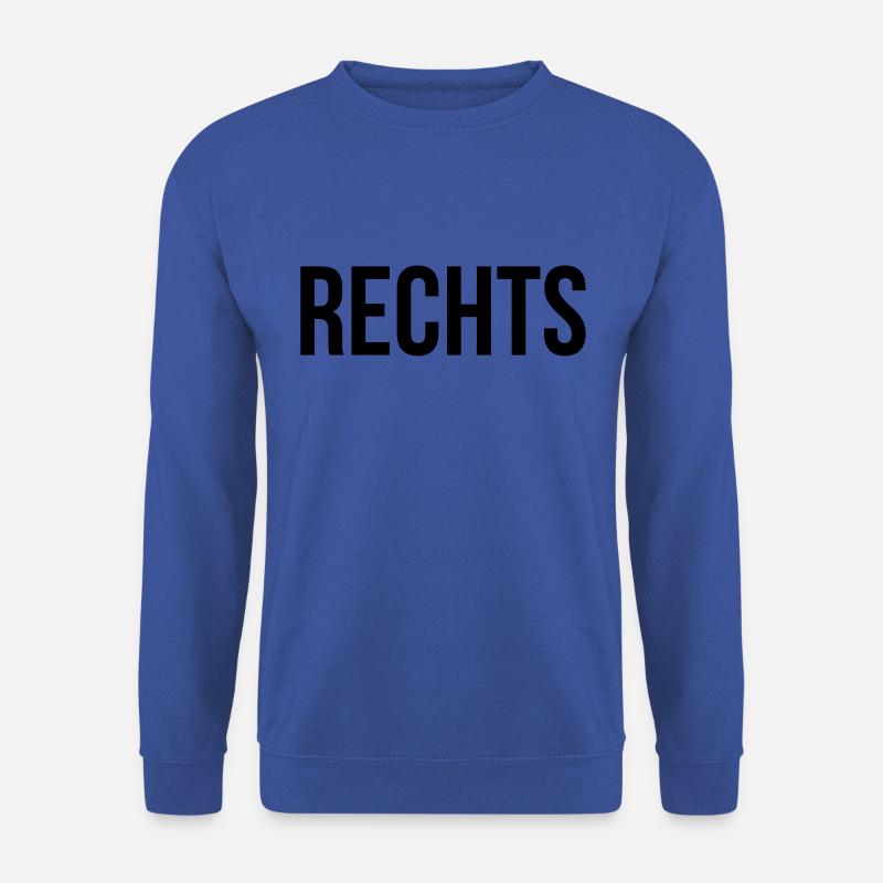 Rechts - Unisex Pullover - Royalblau