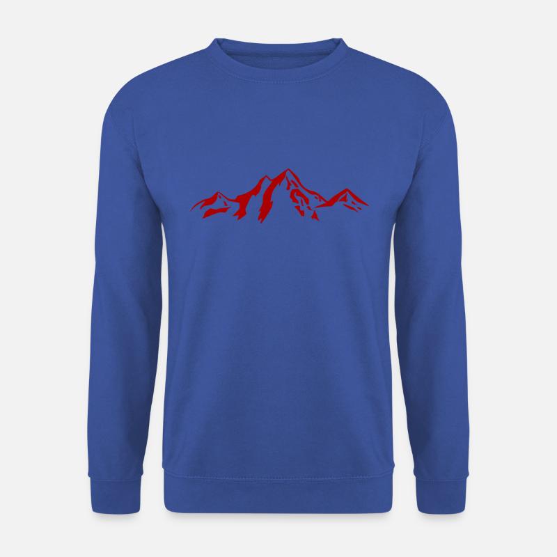 Bergkulisse / Mountains red - Unisex Pullover - Royalblau