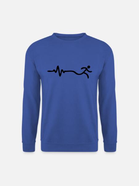 Läufer puls Shirt oder Herzschlag fürs Laufen - Unisex Pullover - Royalblau