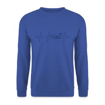 Shrimp Neocaridina heartbeat - Unisex Sweatshirt - royal blue - Front - Alina (178cm) & Michal (187cm)